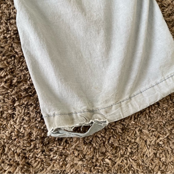 American Eagle AE Stretch Cargo Pants Light Gray Size 2 Straight Leg Y2K - Picture 12 of 12